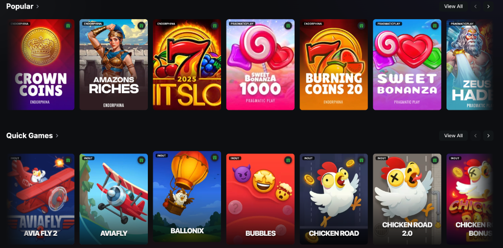 Popular games at Sneket Casino — Crown Coins, Amazons Riches, Sweet Bonanza 1000, Burning Coins